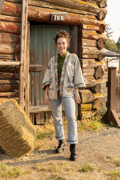 TAKE MY HAND FLEECE COTTAGE KIMONO