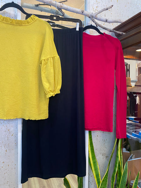 BAMBOO SKIRT 5605 - BLACK