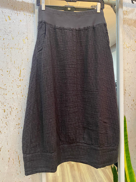 TEXTURED FALL LINEN SKIRT - ONE LEFT in size L!