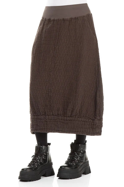 TEXTURED FALL LINEN SKIRT - ONE LEFT in size L!
