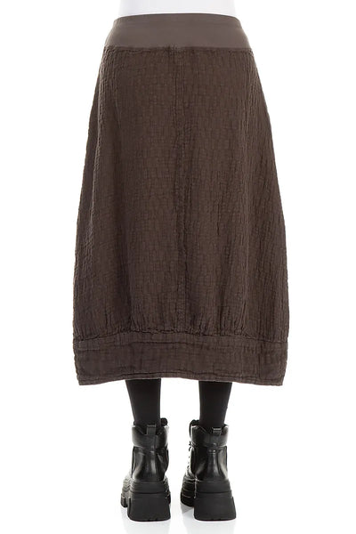 TEXTURED FALL LINEN SKIRT - ONE LEFT in size L!