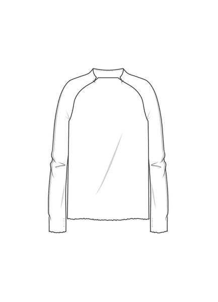 MERINO WOOL TOP 4063 - ARCTIC MELANGE-LAST ONE, XS