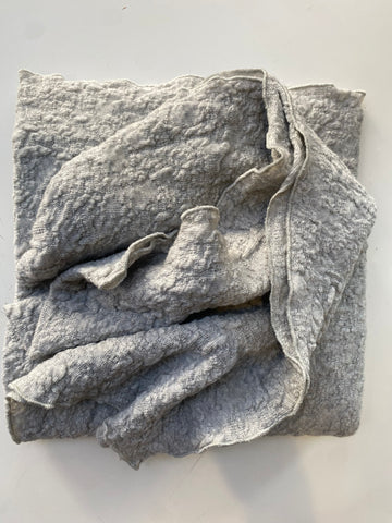 MERINO WOOL BUBBLE SCARF 1503 - GREY MELANGE