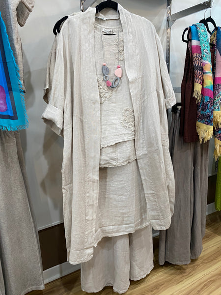 COASTAL LINEN PANT - BEIGE