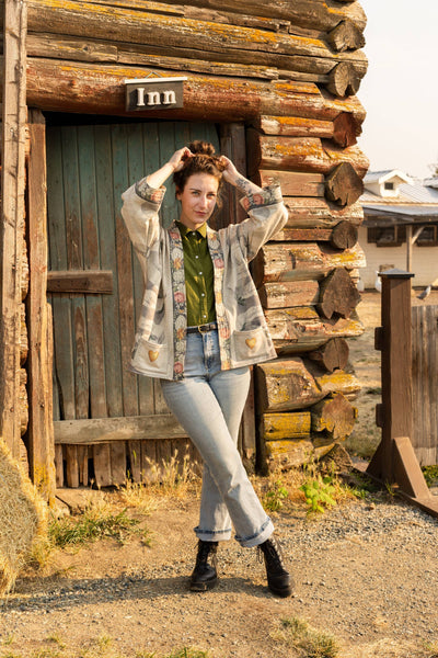 TAKE MY HAND FLEECE COTTAGE KIMONO