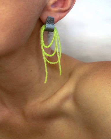 Bliss Beaded Dangle Earrings Neon