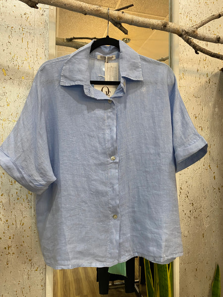 LINEN SHIRT - SKY BLUE