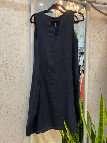 INK LINEN DRESS - ONE LEFT in size L!