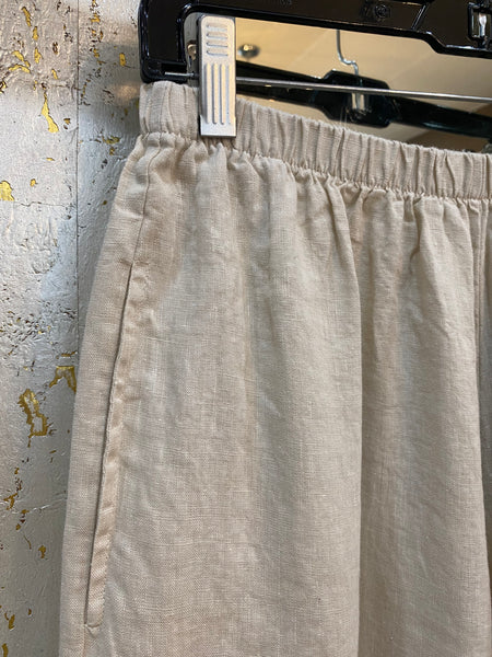 OSCA LINEN PANTS - NATURAL