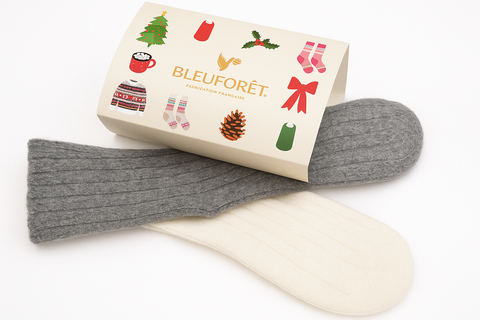 COZY SOCKS GIFT BOX - GREY/IVORY