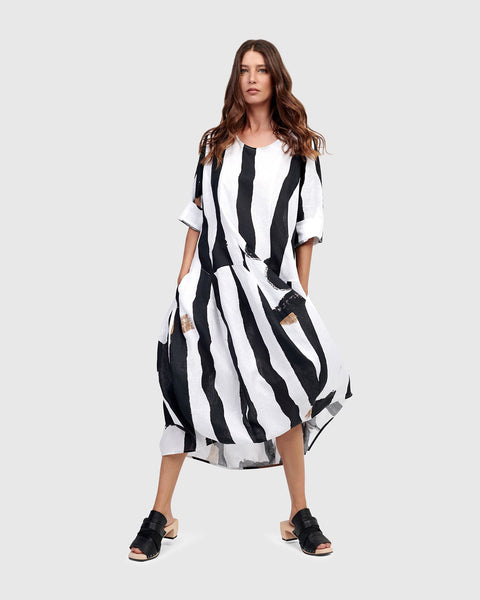 ZEBRA LINEN DRESS