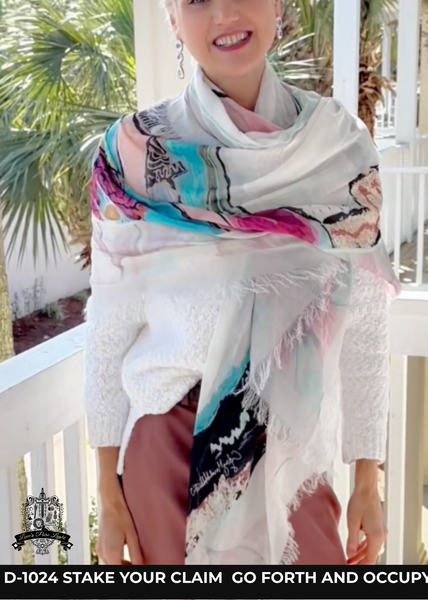 STAKE YOUR CLAIM SILK SCARF