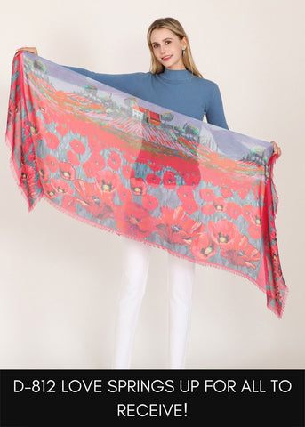 LOVE SPRINGS SILK SCARF