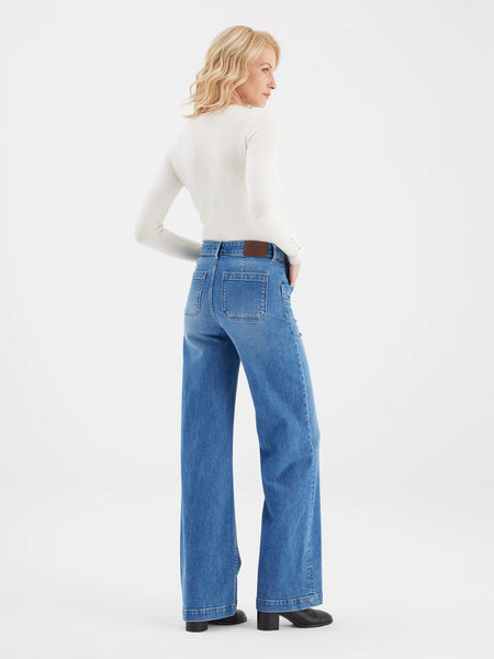 MIRA WIDE LEG JEANS - MEDIUM BLUE
