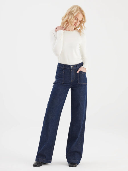 MIRA WIDE LEG JEANS - DARK RAW