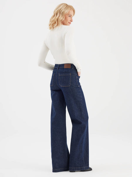 MIRA WIDE LEG JEANS - DARK RAW
