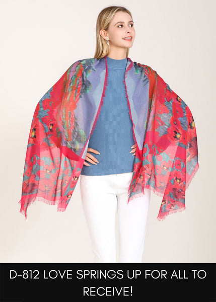 LOVE SPRINGS SILK SCARF