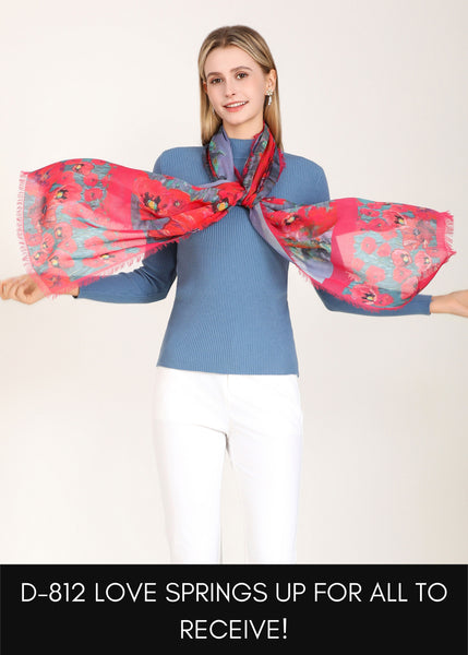 LOVE SPRINGS SILK SCARF