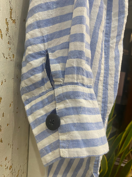 STRIPE LINEN BLOUSE - ONE LEFT, fits size 12-14
