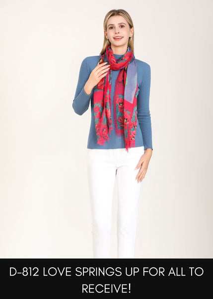 LOVE SPRINGS SILK SCARF