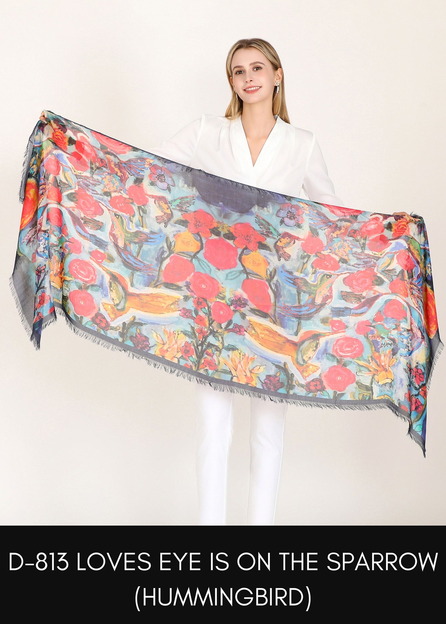 HUMMINGBIRD SILK SCARF