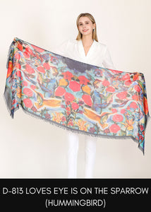 HUMMINGBIRD SILK SCARF
