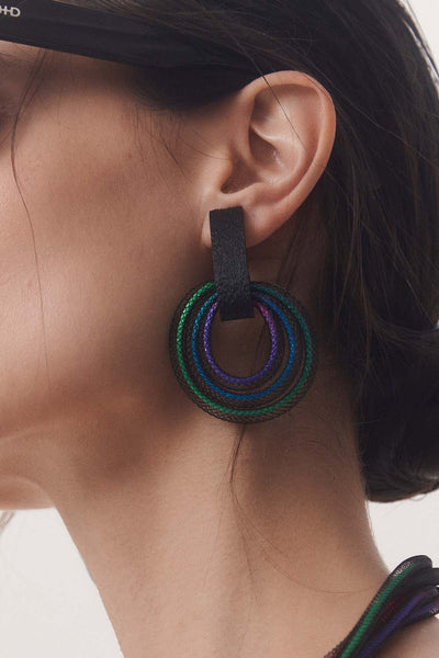 RAINBOW LIFE CIRCLE EARRINGS
