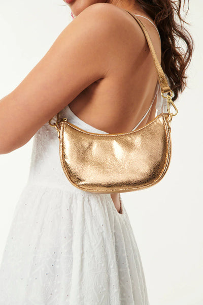 MINI NORA GOLD LEATHER BAG