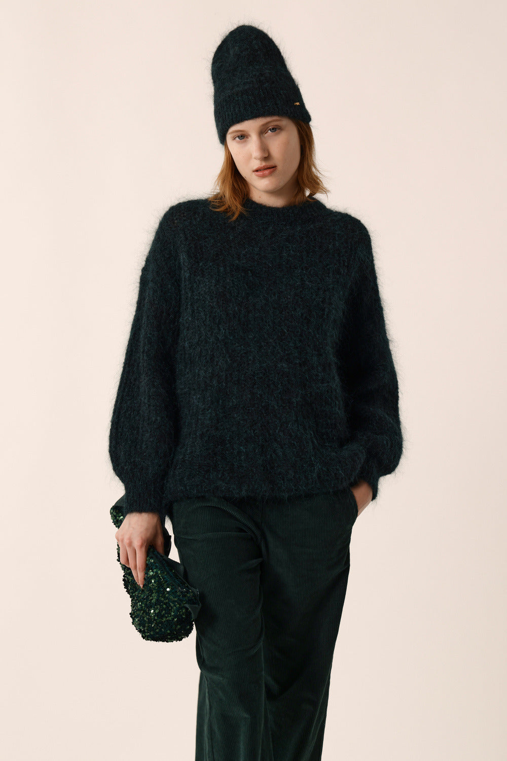 BURMA MOHAIR SWEATER - NAVY