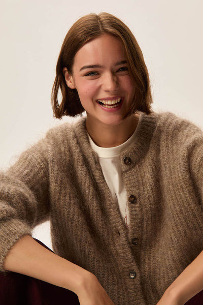 ALMA MOHAIR/MERINO CARDIGAN