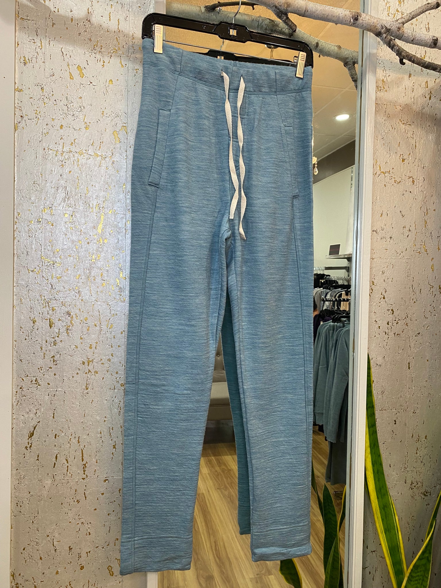 MERINO WOOL AND COTTON PANTS 14011 - ARCTIC MELANGE