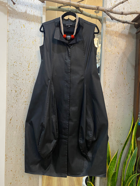 COATED COTTON DRESS/VEST