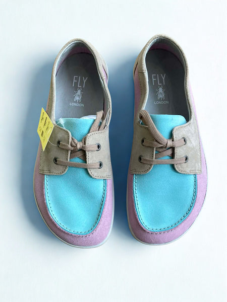MULTI COLOURED SUEDE SLIP ON SHOE - sizes 39 and 40 left!