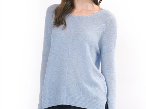 BABY BLUE EASY FIT CASHMERE SWEATER