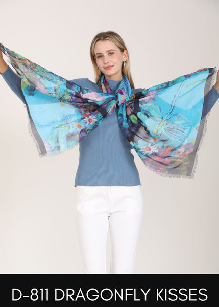 DRAGONFLY SILK SCARF