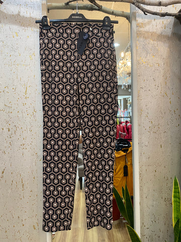 ROSE PRINT PULL ON PANTS