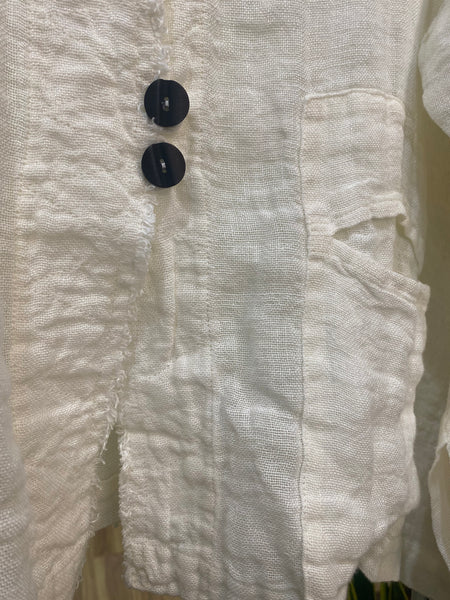 WHITE LINEN JACKET