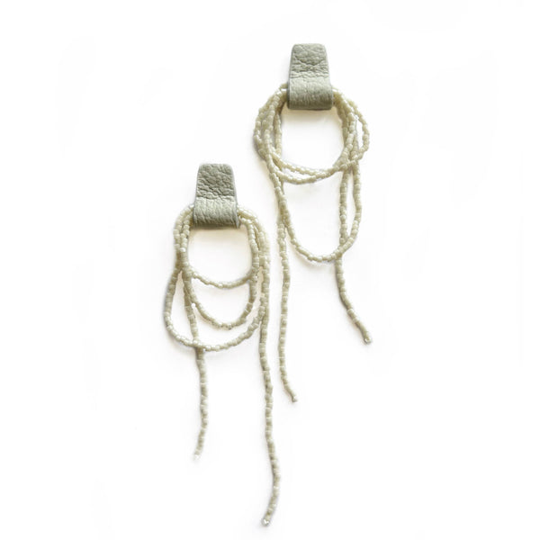 BLISS BEADED DANGLE EARRINGS - IVORY