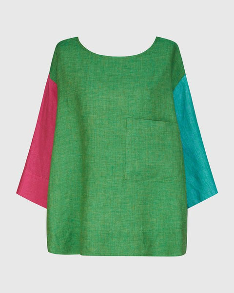 TROPICAL RESORT LINEN TOP