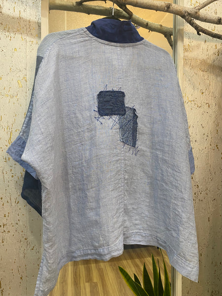 MIXED MEDIA LINEN JACKET - ONE LEFT, fits size 10-14