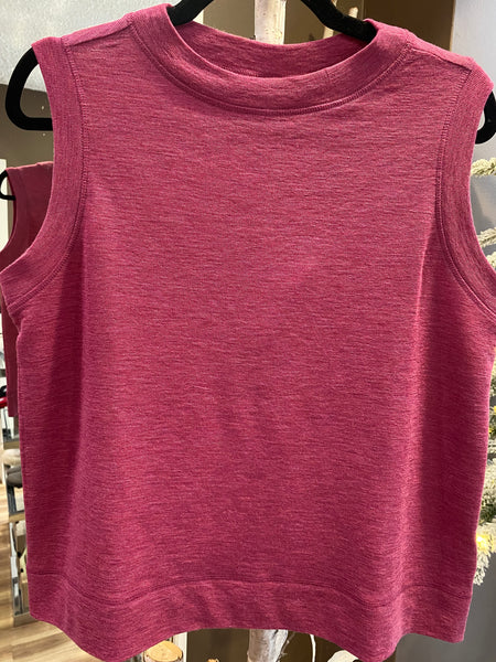MERINO WOOL TOP 2022 - PINK MELANGE - ONLY M left!