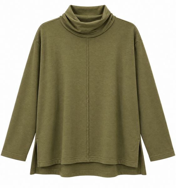 EASY COTTON TOP - OLIVE GREEN