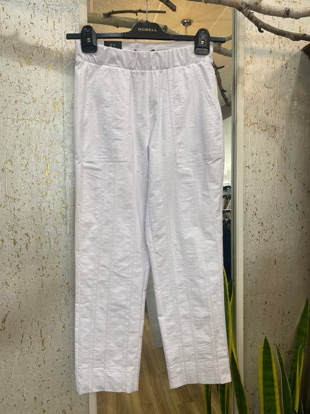 ALINA COTTON PULL-ON PANTS - WHITE - ONE LEFT in size 8!