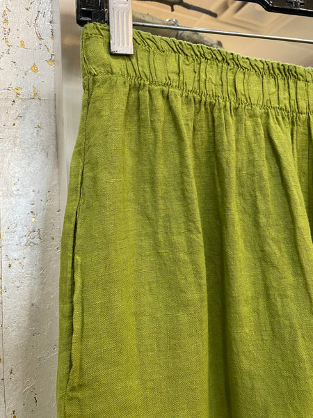 COASTAL LINEN PANT - LIME
