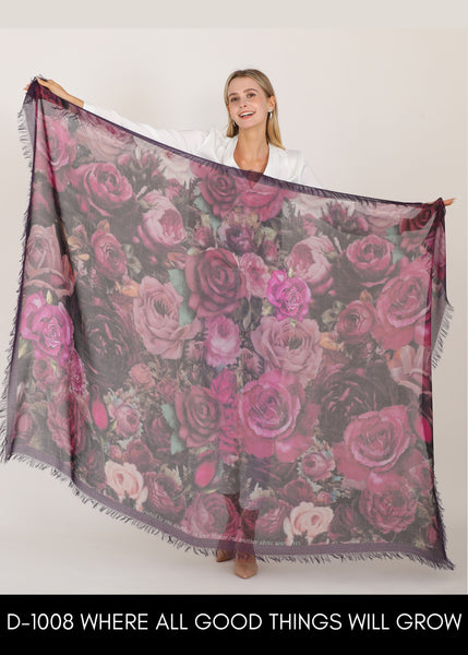 GOOD THINGS WILL GROW SILK SCARF