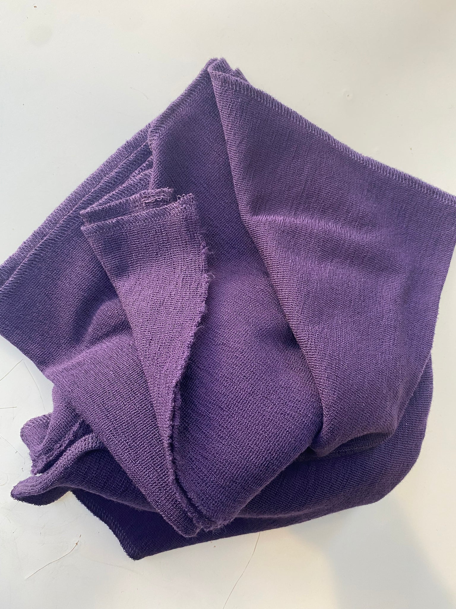 MERINO WOOL SCARF 1024 - AUBERGINE