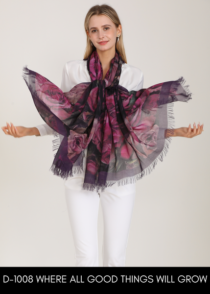 GOOD THINGS WILL GROW SILK SCARF