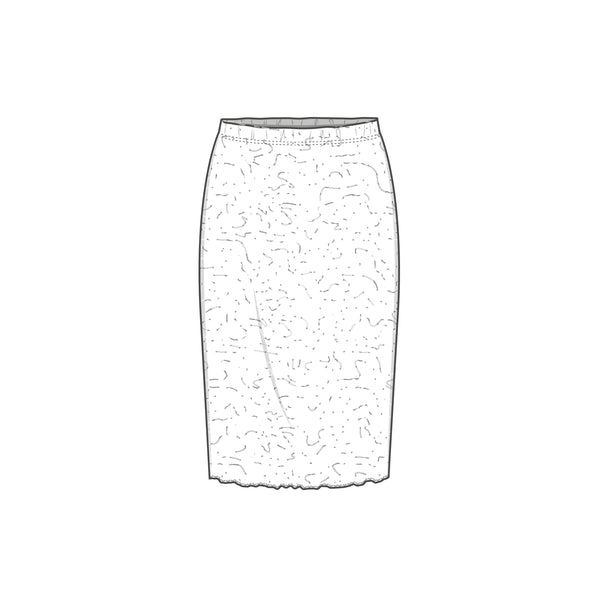 MERINO WOOL SKIRT 5001 - BLUE MIST