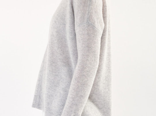 GREY EASY FIT CASHMERE SWEATER