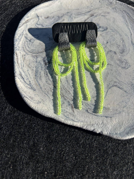 Bliss Beaded Dangle Earrings Neon